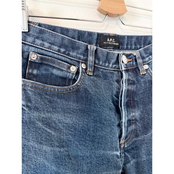 APC Petit New Standard classic medium wash whiskered selvedge denim slim jeans - Picture 4 of 8